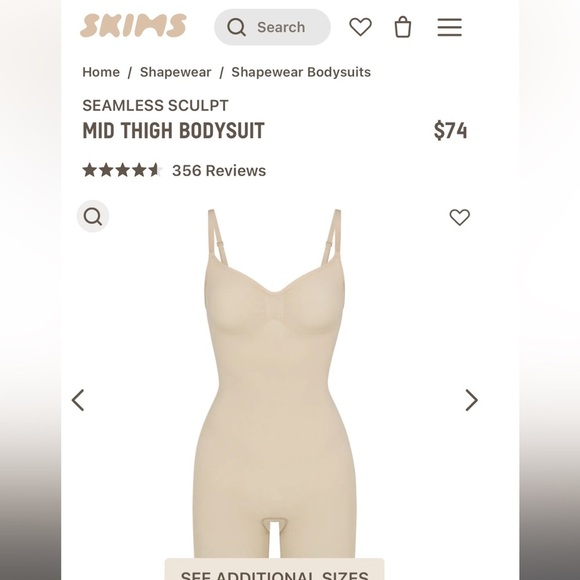 SKIMS Seamless Sculpt MID THIGH BODYSUIT | Color- Sand | NEW/NWT!!🤎🤎 - Picture 7 of 10